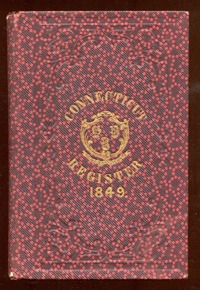 Gold–stamped vignette on  diagonal–rib grained printed cloth (1848)