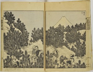 Katsushika HOKUSAI. Fugaku hyakkei (One-hundred scenes with Fuji's peak), Part 1, 1834. Ebi Collection, Art Research Center database, Ritsumeikan University, Ebi0381. 